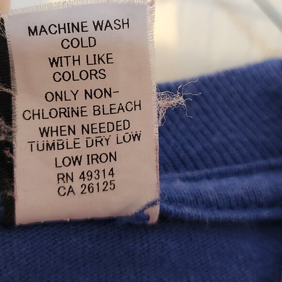 University of Kansas Jayhawks Rock Chalk Mens Blue 2XL Long Sleeve Tee - Picture 6 of 7